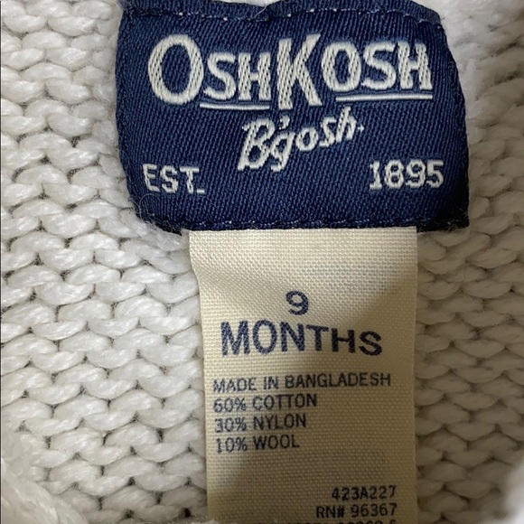 OSH KOSH Cable knit vest - Picture 2 of 2